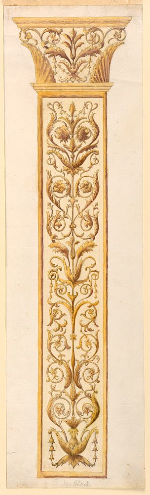 Design for an Ornamental Colonette by Gertrude M. Clarke