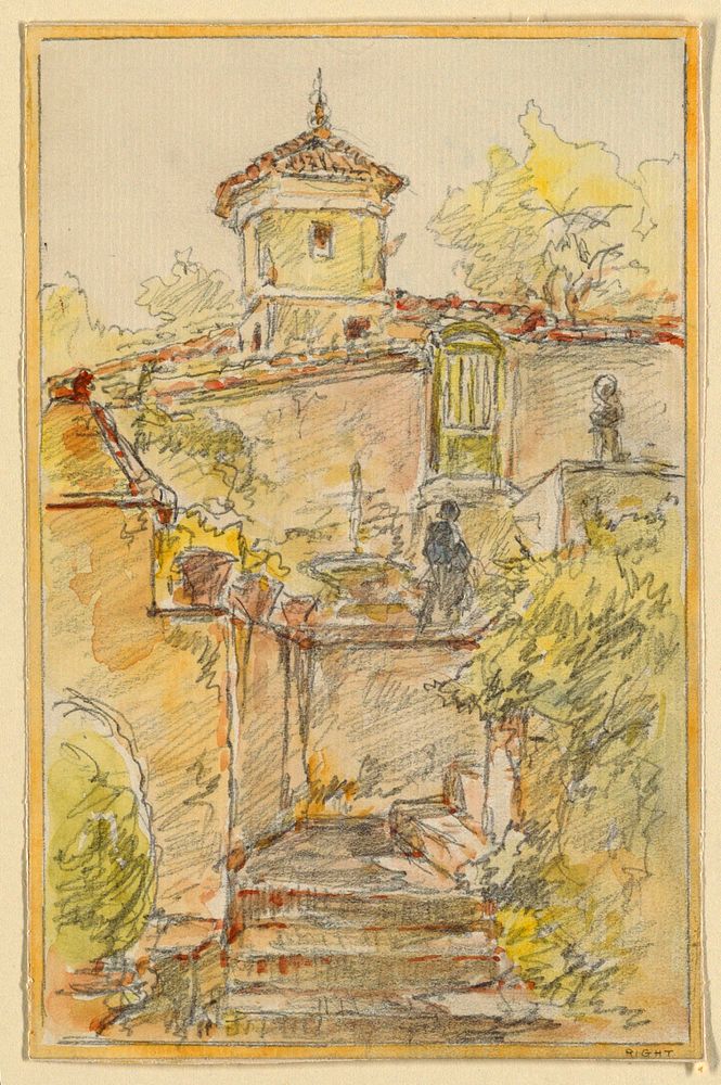 A Stairway by Walter Shirlaw, American, b. Scotland, 1838–1909
