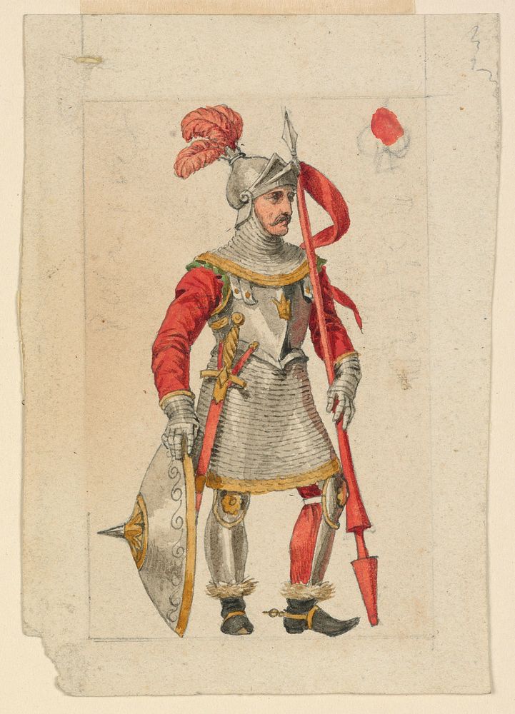 Design for a Playing Card: Valet (or Jack) of Spades