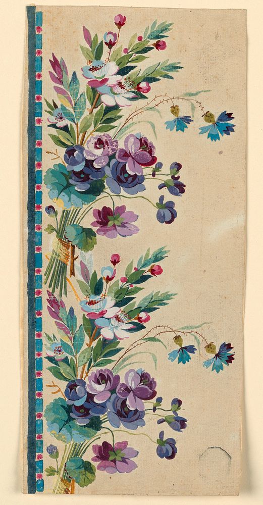 Design for an Embroidered Vertical Border