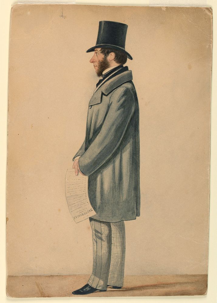 Portrait fo unknown man, Richard Dighton, designer