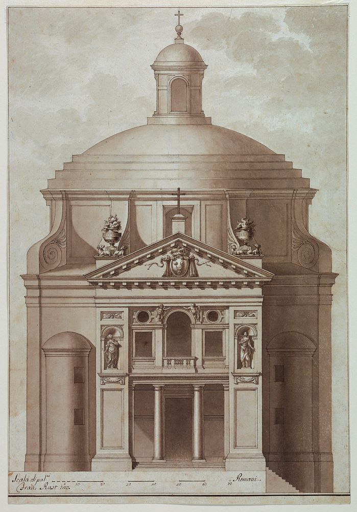 Elevation of a Domed Chur by Franz Rust