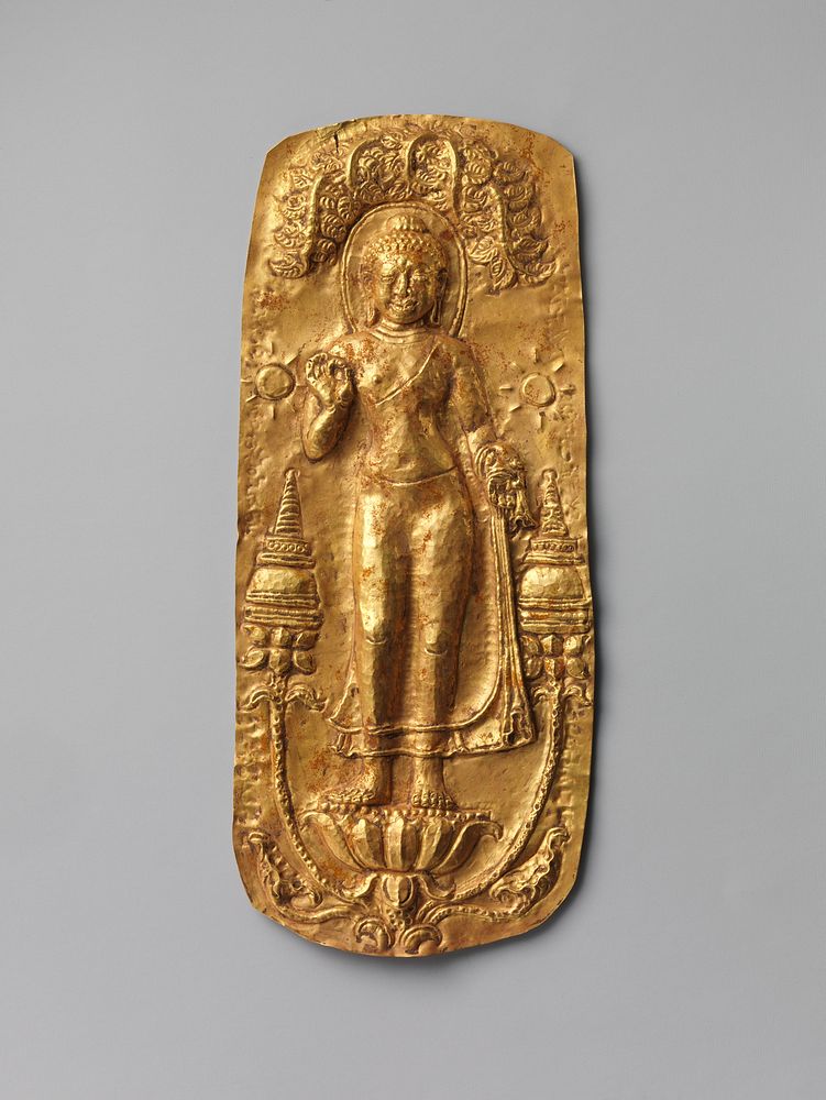 Plaque with Standing Buddha