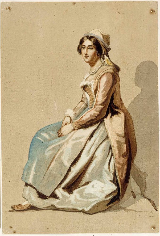 Istuva nainen, malliharjoitelma by Albert Edelfelt