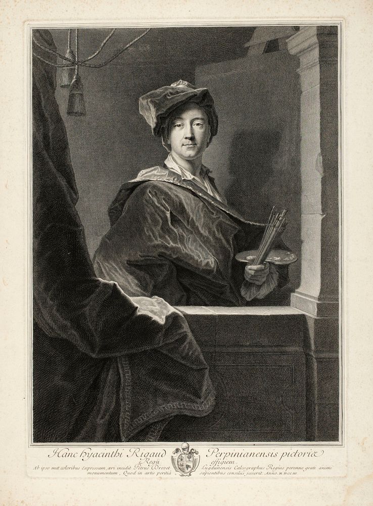 Hyacinthe rigaud, self portrait, 1703