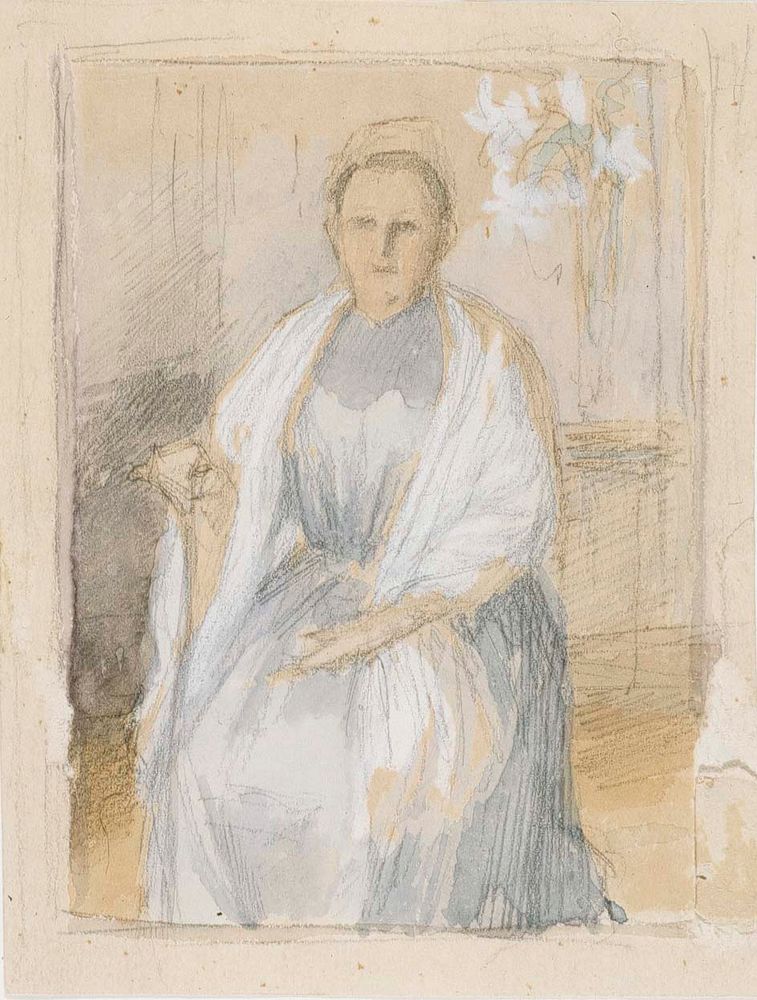 Portrait of mrs. anna sinebrychoff, sketch, 1892 by Albert Edelfelt