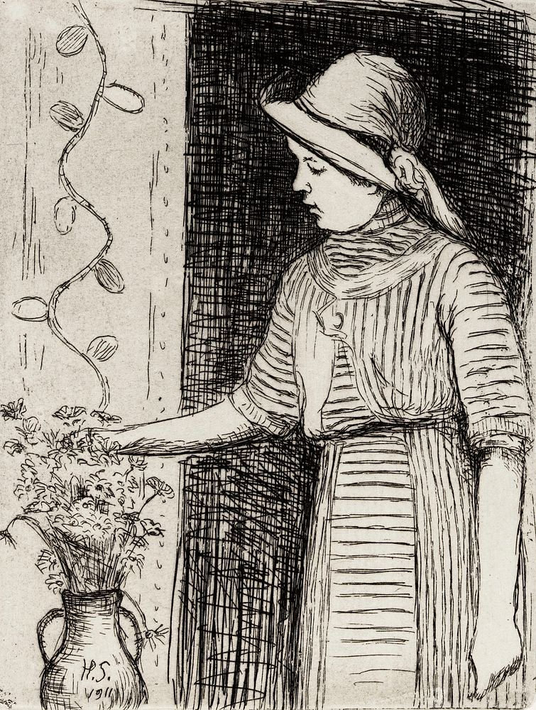 Kukkien hoitaja, 1911 by Hugo Simberg