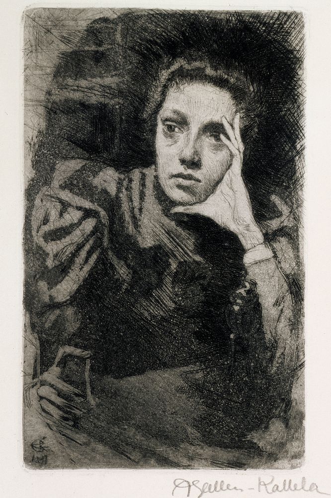 Viola gallén, the artist's sister, 1897
