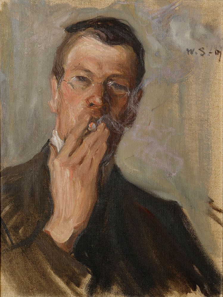 Portrait of the artist ali munsterhjelm, 1907