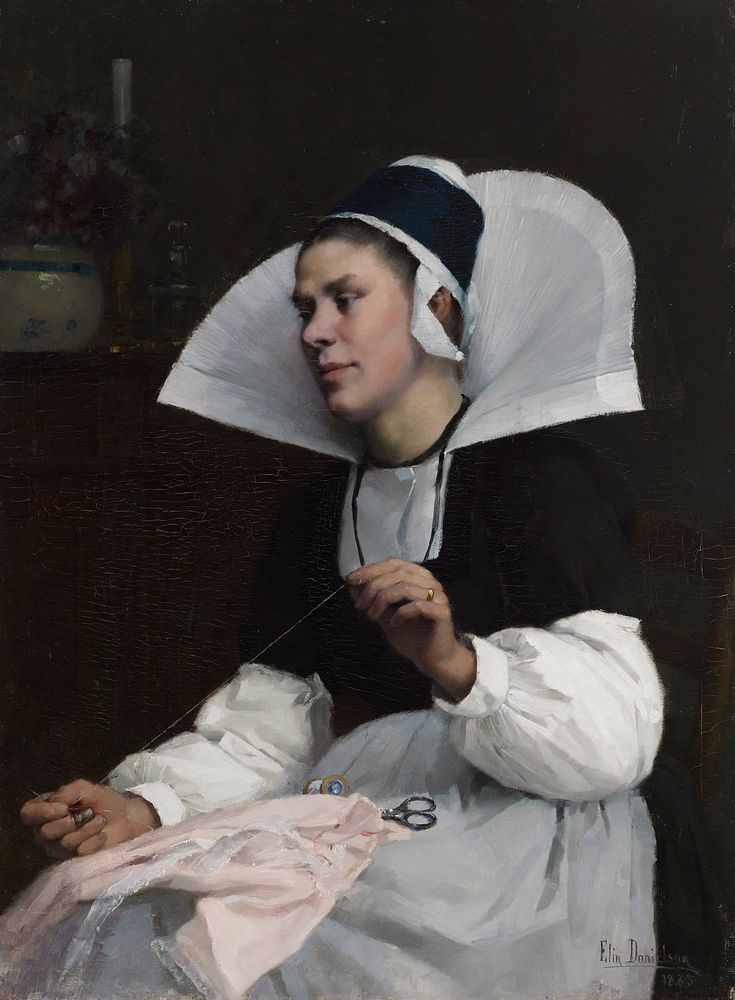 Young mother ; girl from brittany, 1885