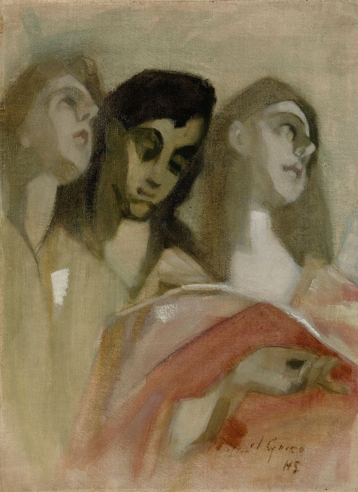 Angel fragment, after el greco, 1928 - 1929 by Helene Schjerfbeck