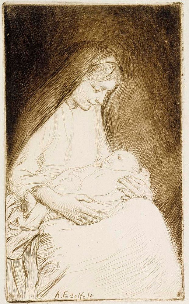 Madonna ja lapsi, 1899 by Albert Edelfelt