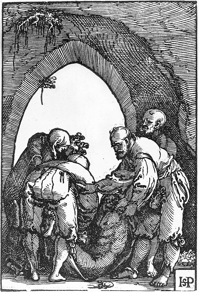 Kristuksen hautaaminen (8 lehden sarja), 1521