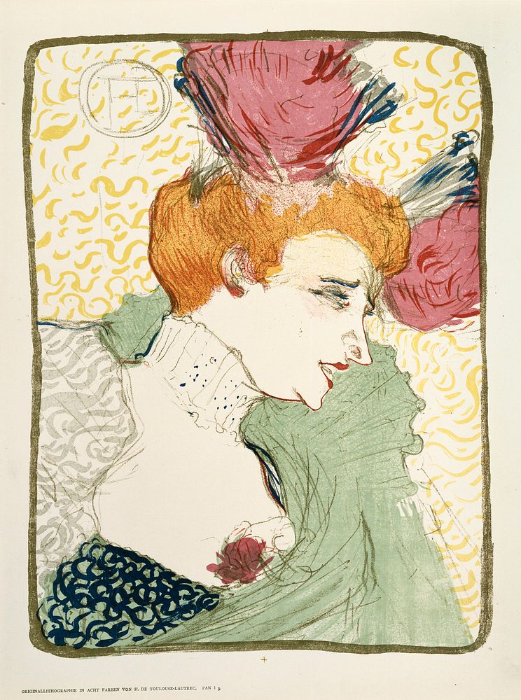 Mademoiselle lender (1895) by Henri de Toulouse-Lautrec