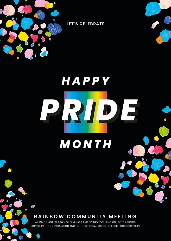 Happy pride month template psd Free PSD Template rawpixel