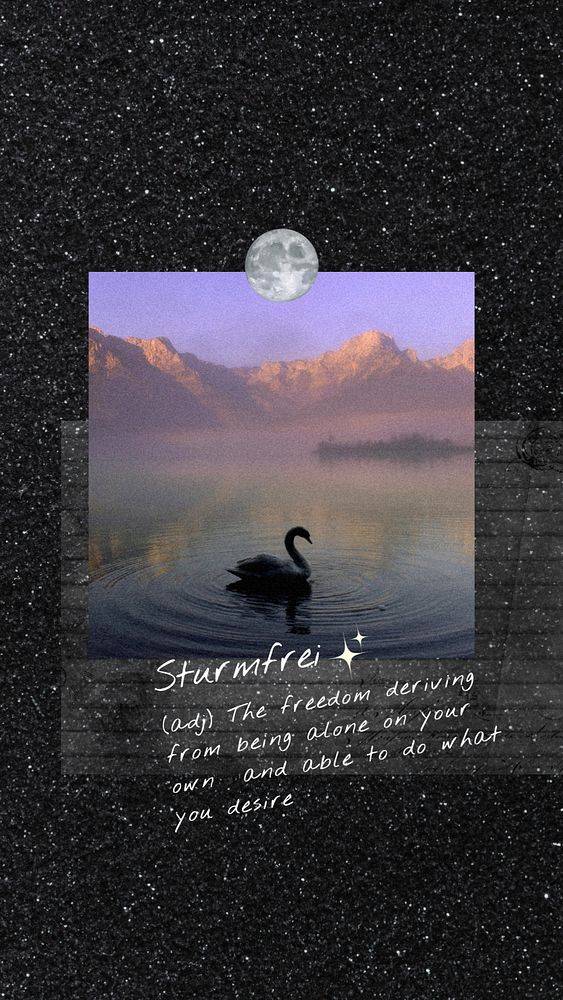 Swan quote dark iPhone wallpaper