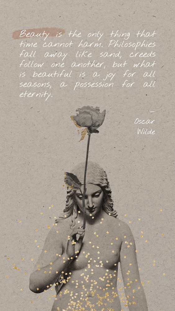 Aesthetic beauty quote iPhone wallpaper
