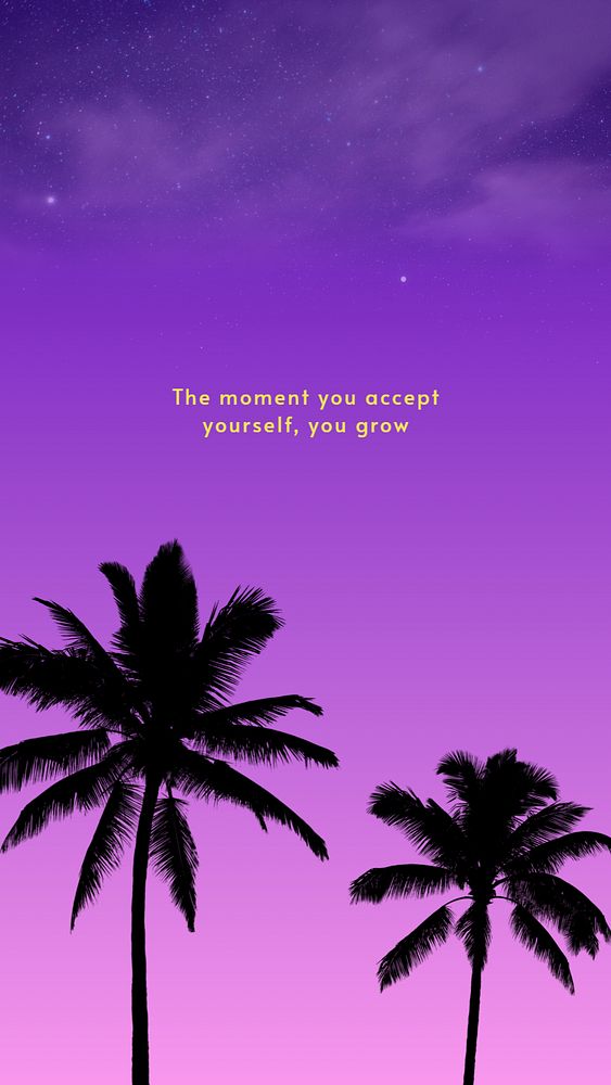 Purple aesthetic quote iPhone wallpaper