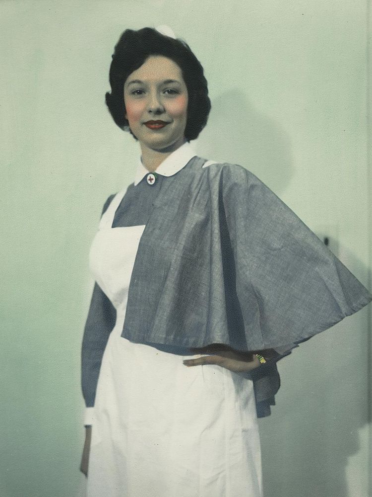 Nurse wearing uniform from Germany. Original public domain image from Flickr