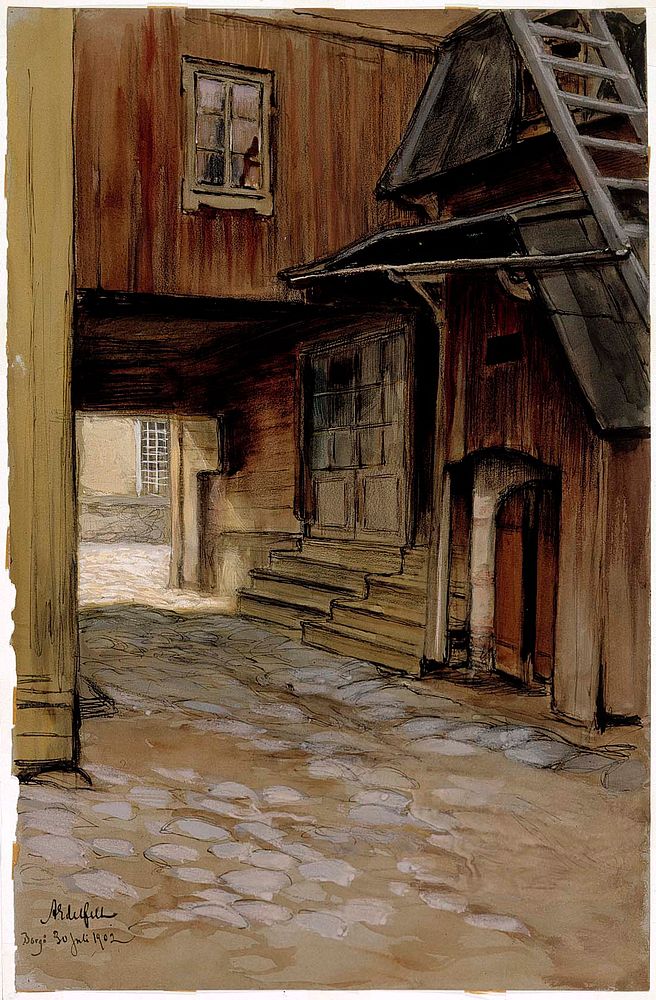 House in porvoo, 1902, by Albert Edelfelt