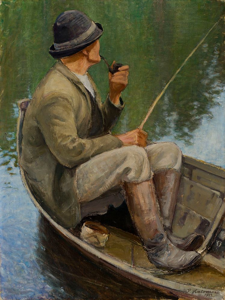 Man fishing, 1922, by Pekka Halonen