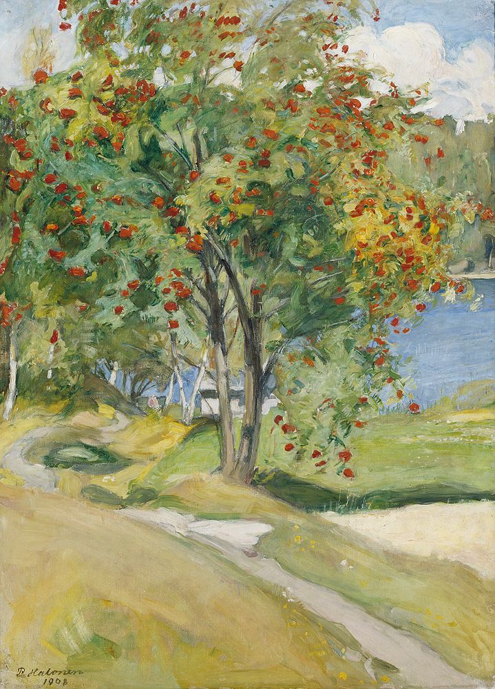 Rowan tree, 1908, by Pekka Halonen
