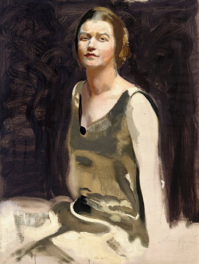 Study for a portrait of a lady (mrs. edith von bonsdorff), 1922, Antti Favén