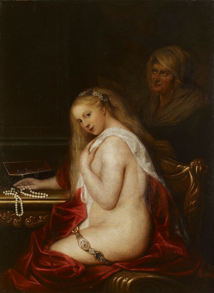 Young lady and her procurer, 1600 - 1699, Salomon Koninck