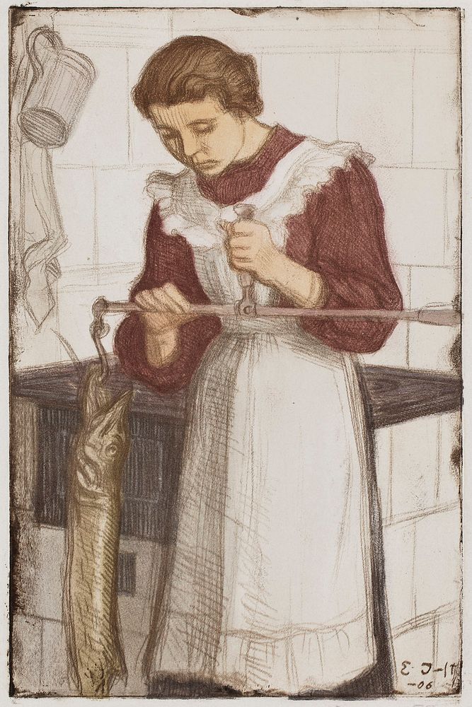 Weighing the pike, 1906, Eero Järnefelt