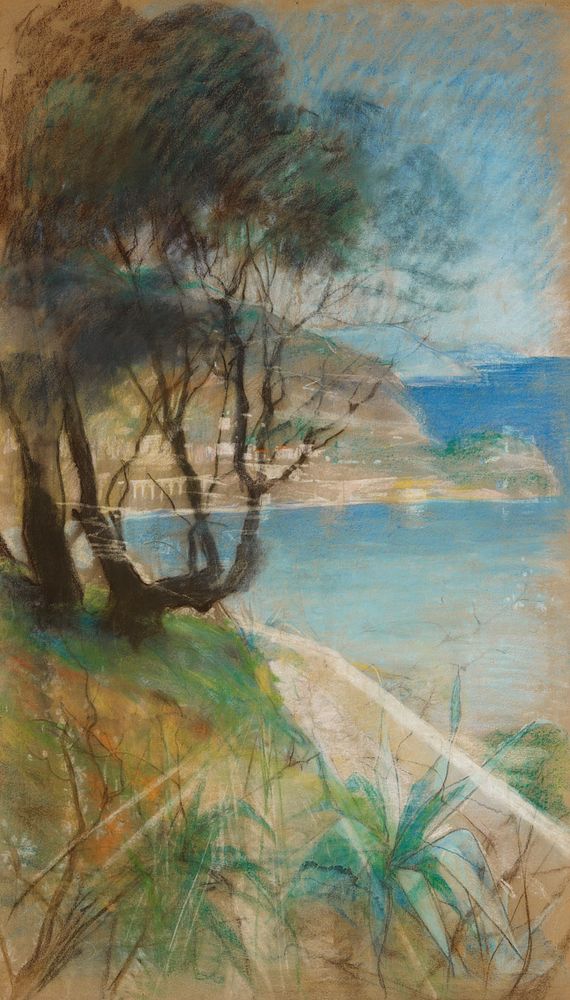 Landscape from the mediterranean, 1886 - 1891, by Albert Edelfelt