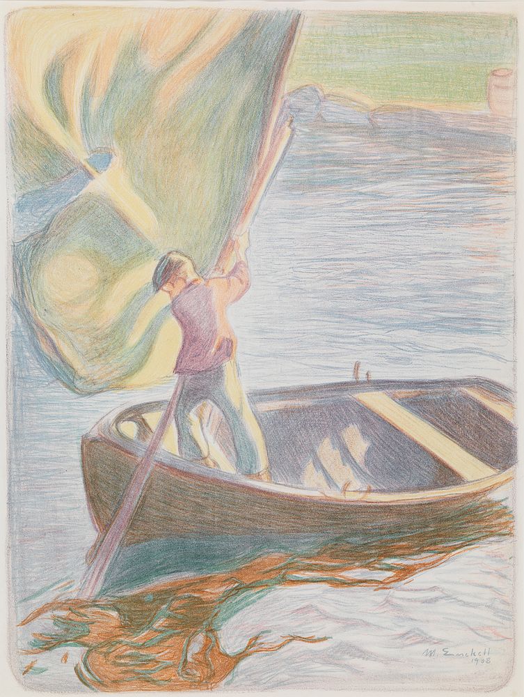 Boy and sail, 1908, by Magnus Enckell