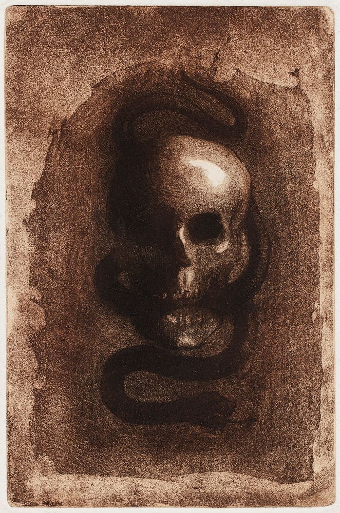 Death biting a snake, 1904, Oscar Parviainen