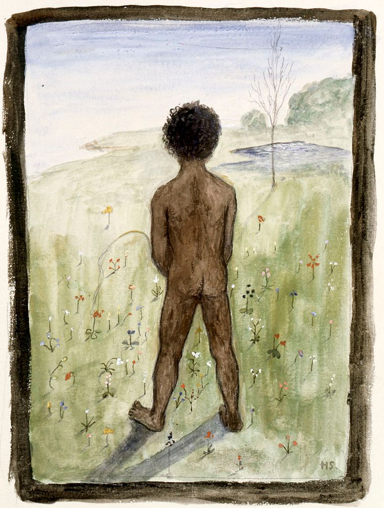 Boy on the meadow, 1897, by Hugo Simberg