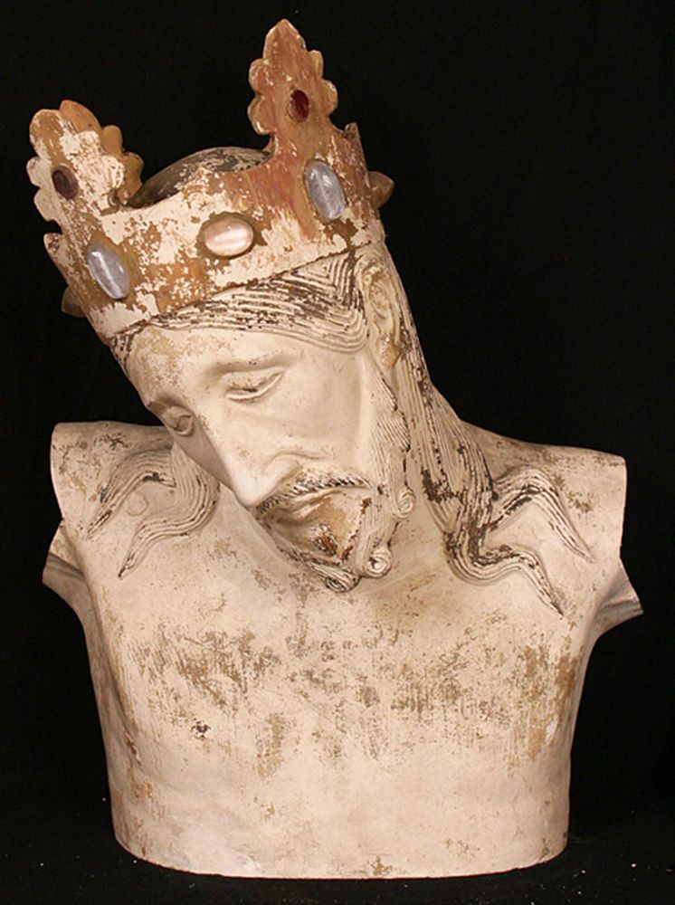 Christ with crown. From crucifix by Unknown