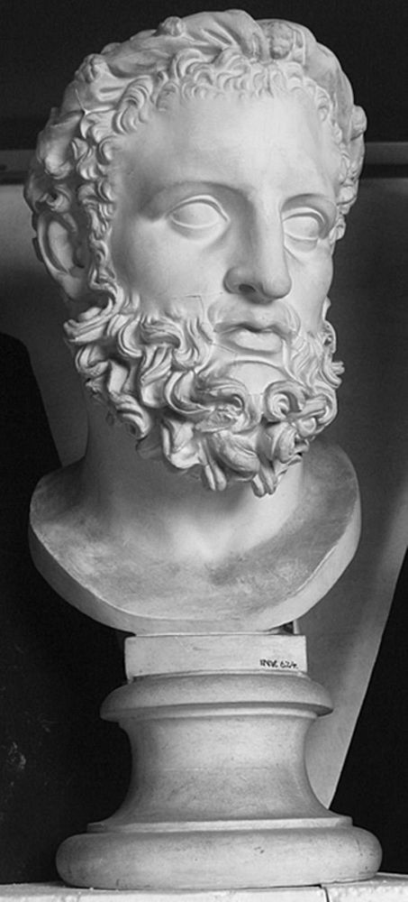 Head from statue of Heracles standing with Telephos