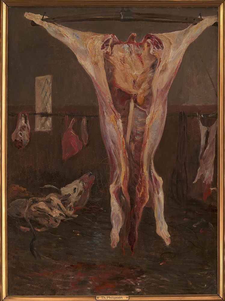 A Slaughtered Ox, Rome by Theodor Philipsen