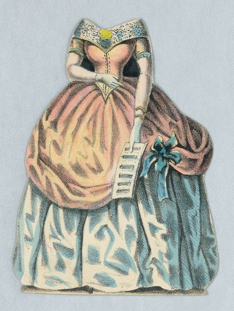 Jenny Lind Paper Doll Costume, Singer in Concert-Toilette