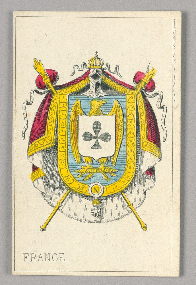 France, Ace of Clubs from Set of "Jeu Imperial–Second Empire–Napoleon III" Playing Cards