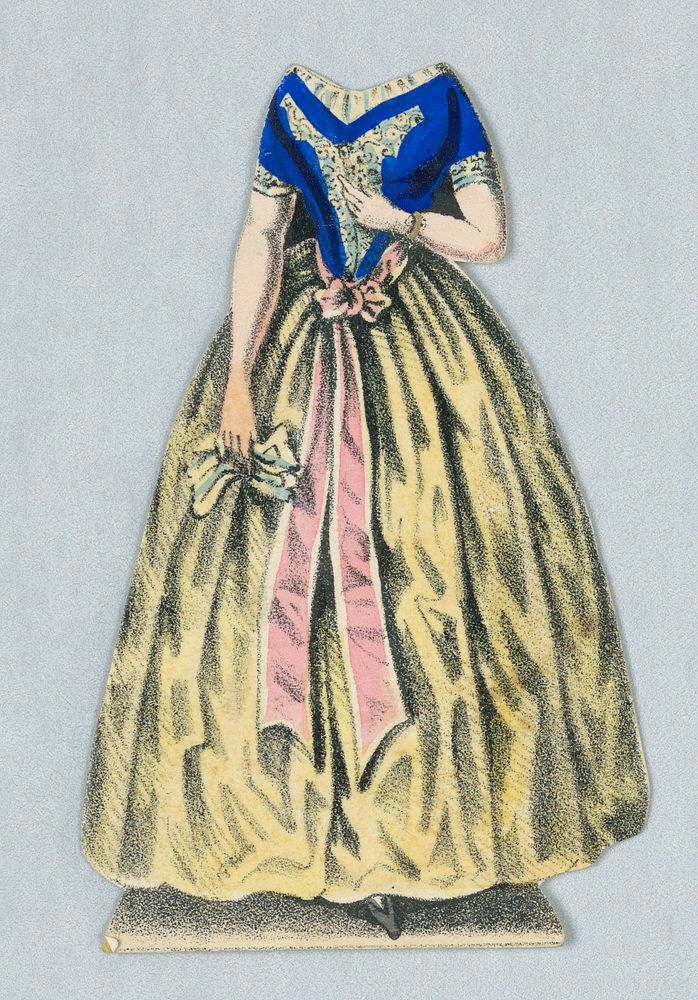 Jenny Lind Paper Doll Costume, Agathe from the opera "Der Freischutze" (The Freischutz)