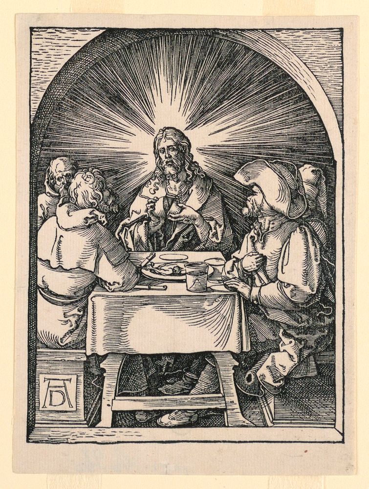 Christ at Emmaus, from The Little Passion Series, Albrecht Drer