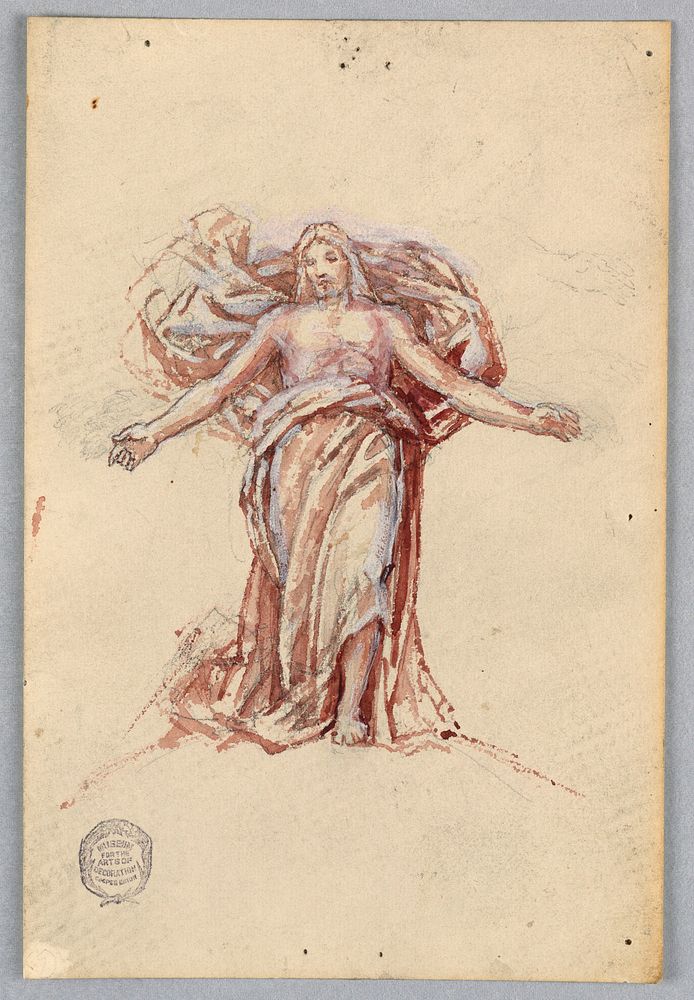 Study for Christ, Chancel of St. Bartholomew, New York, Francis Augustus Lathrop