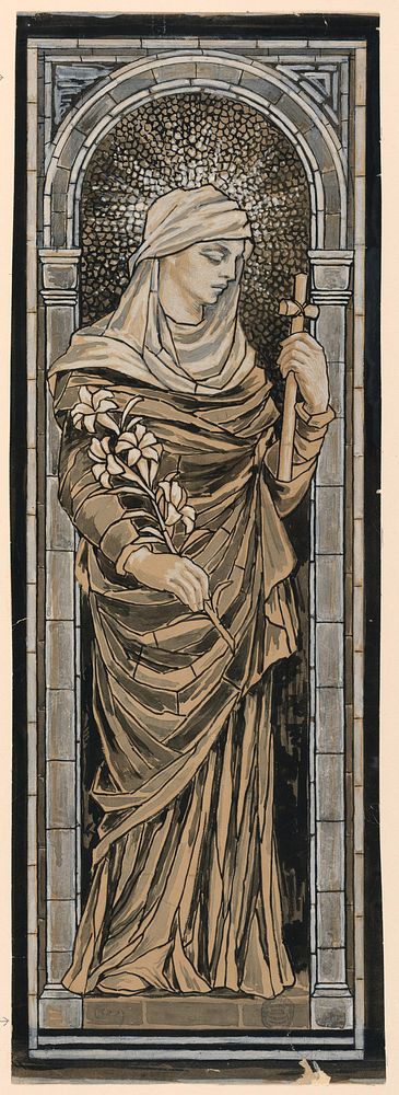 Study for the Goddard Memorial Window, in St. John's Church, Providence, Rhode Island, Francis Augustus Lathrop