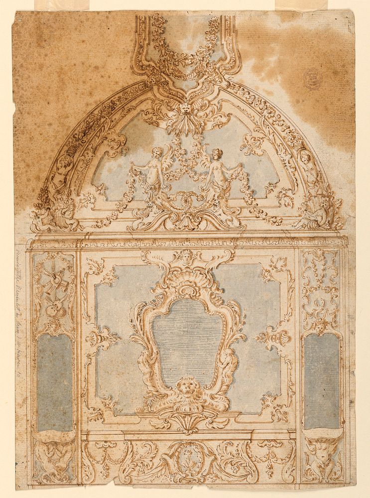Decoration of a Wall and Ceiling to be Executed in Stucco