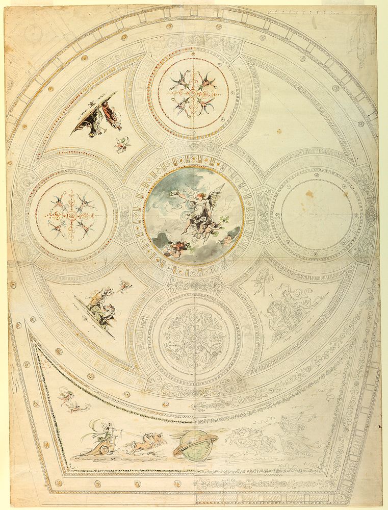 Ceiling Decoration, Teatro Valle, Rome, Felice Giani