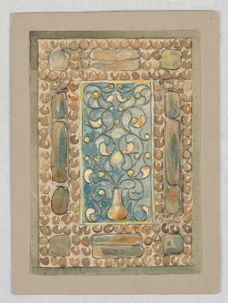 Design for stained glass, Alice Cordelia Morse