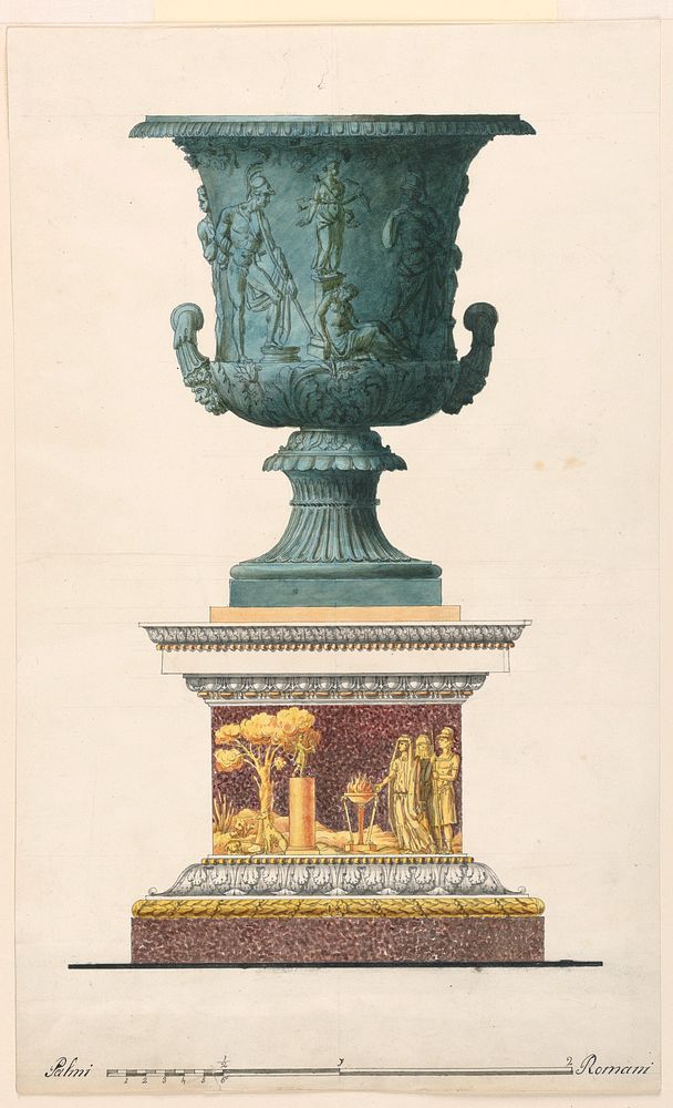 Bronze Vase with the Sacrifice of Iphigenia (after the Medici Vase), Luigi Righetti