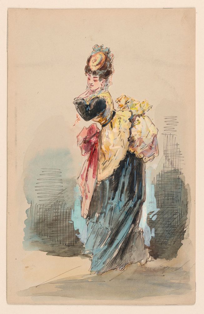 A Lady Promenading, Edouard De Beaumont