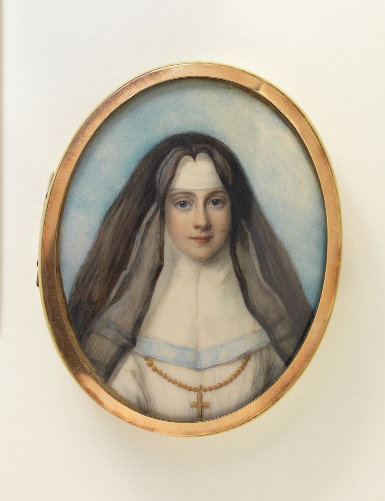 Portrait Miniature of a Nun on a box, Richard Cosway