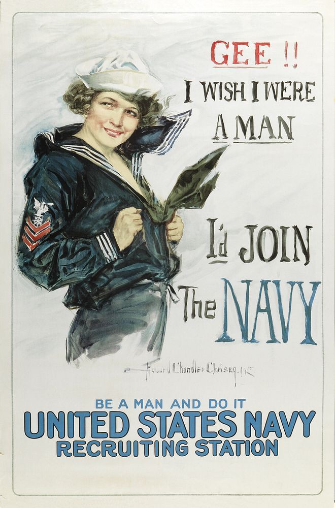 Gee I wish I were a Man, I'd Join the Navy, Howard Chandler Christy