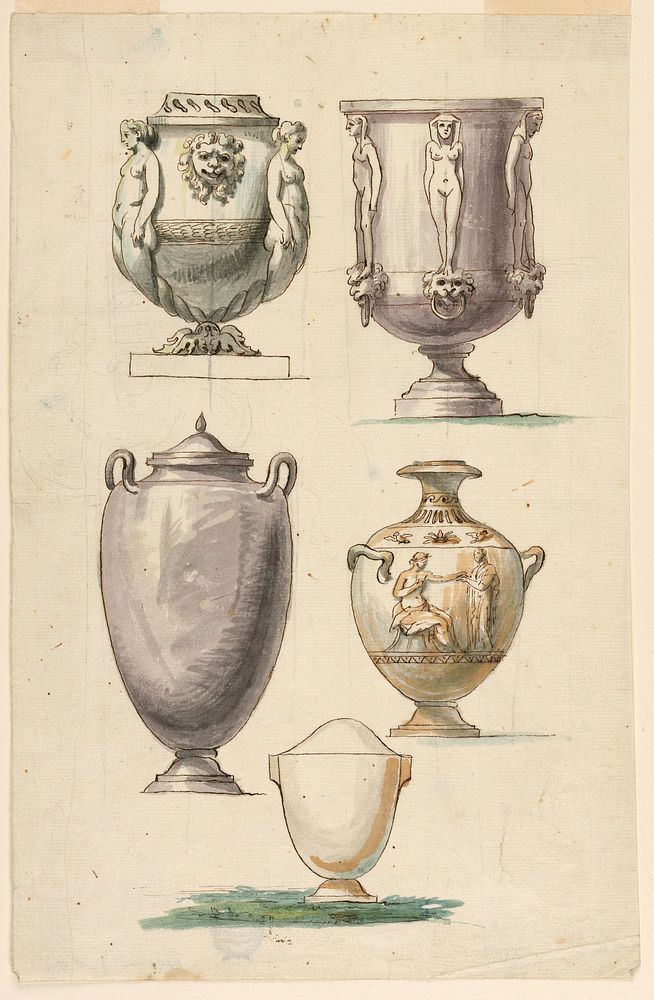 Designs for Urns in the Antique Style